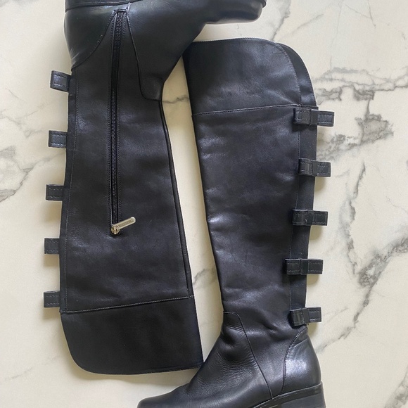 Ellen Tracy leather over the knee boot with bows size 6 - Picture 1 of 6